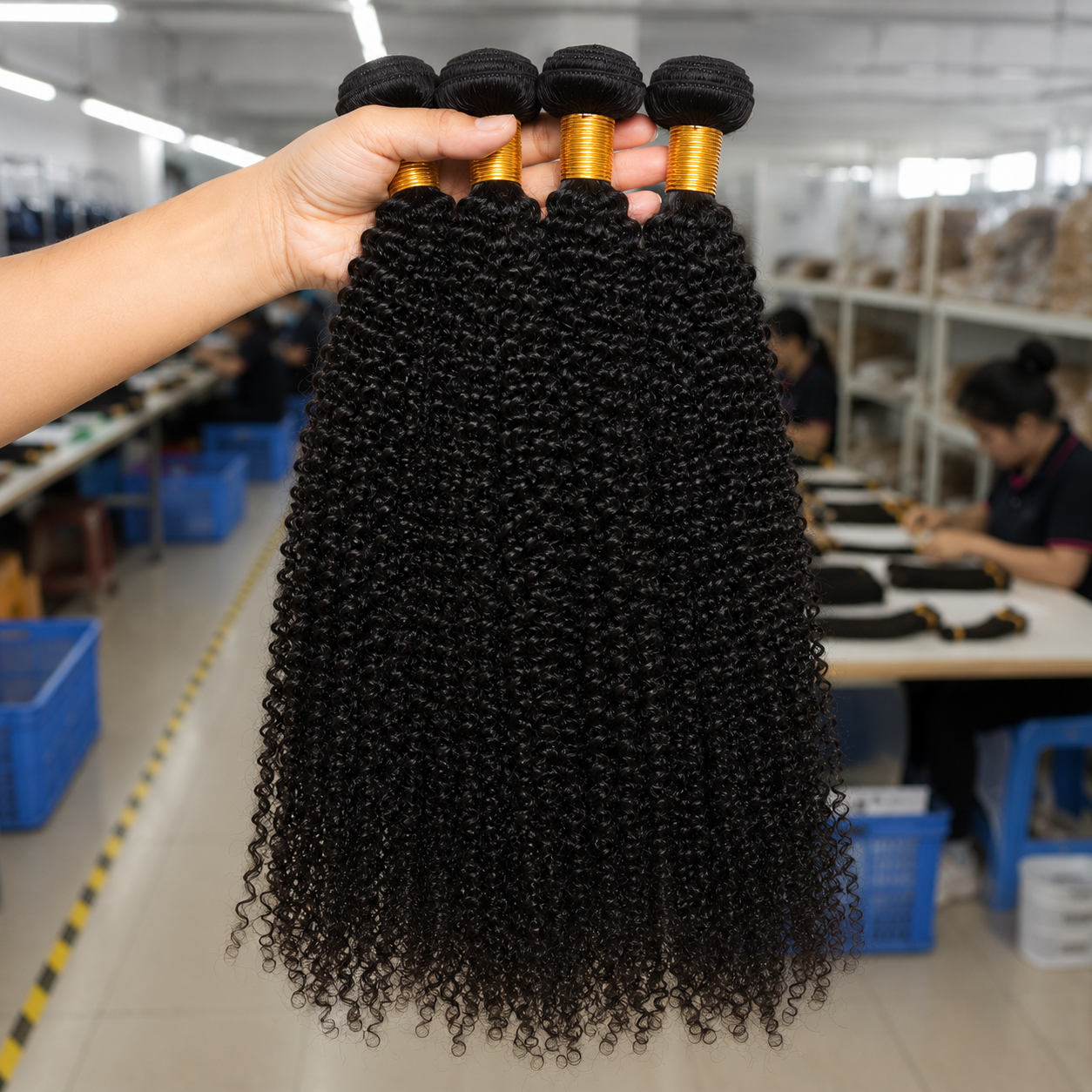 Remy Single Drawn Kinky Curly Hair